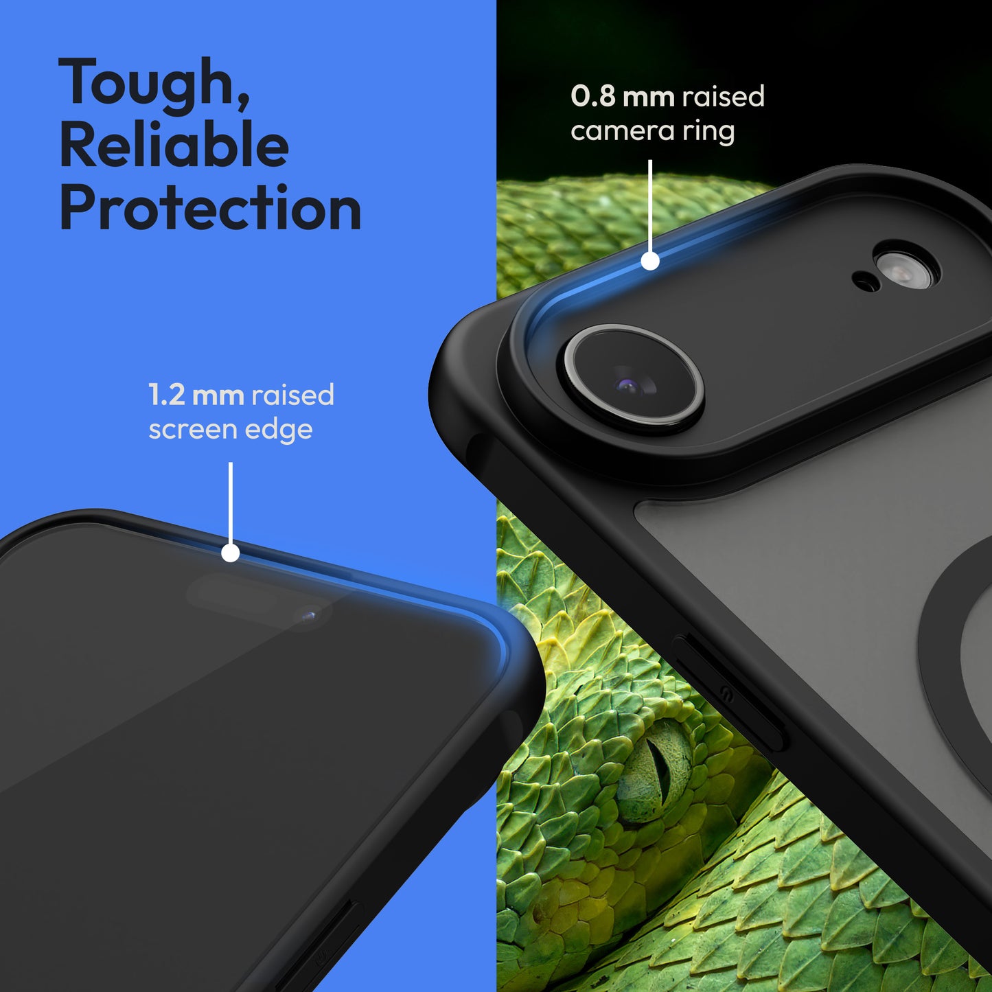 Oakshield Case for Apple iPhone Air Case - Magnetic Semi-Transparent Phone Case - Shockproof Protective Cover with Camera Protection - With Glass Screen Protector - Case