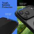 Oakshield Case for Apple iPhone 17 Pro - Magnetic Semi-Transparent Phone Cover - Shockproof Protective Case with Camera Protection - With Glass Screen Protector - Case