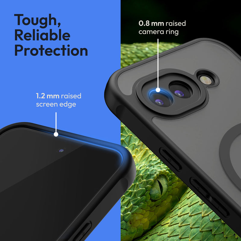 Oakshield Case for Google Pixel 10a, Magnetic Phone Case, Semi-Transparent Protective Cover, Shockproof with Camera Protection, With Glass Film Case